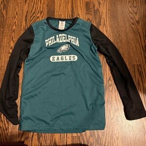 Philadelphia Eagles Teal & Black Long Sleeve Shirt